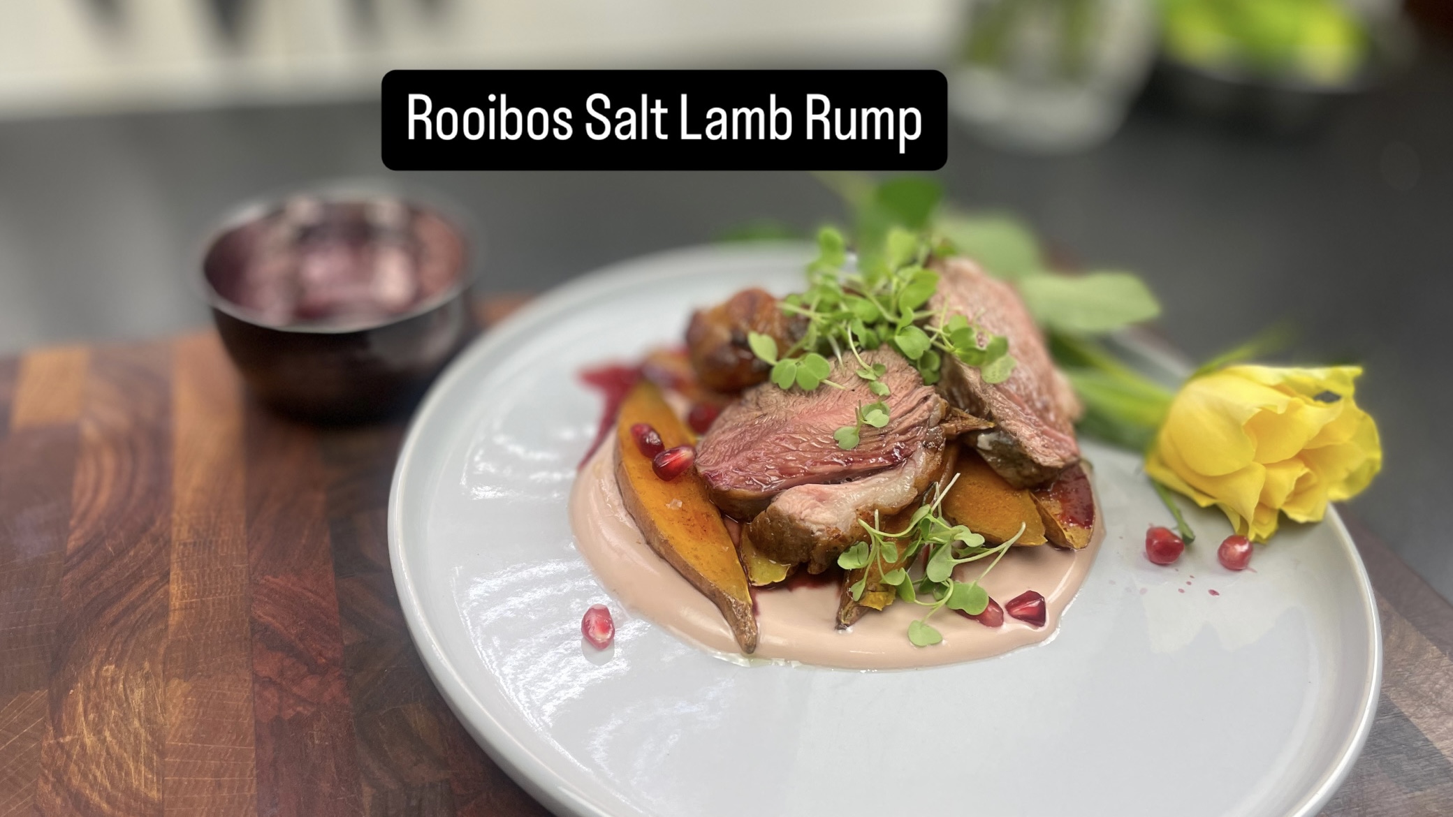 Rooibos salted lamb rump